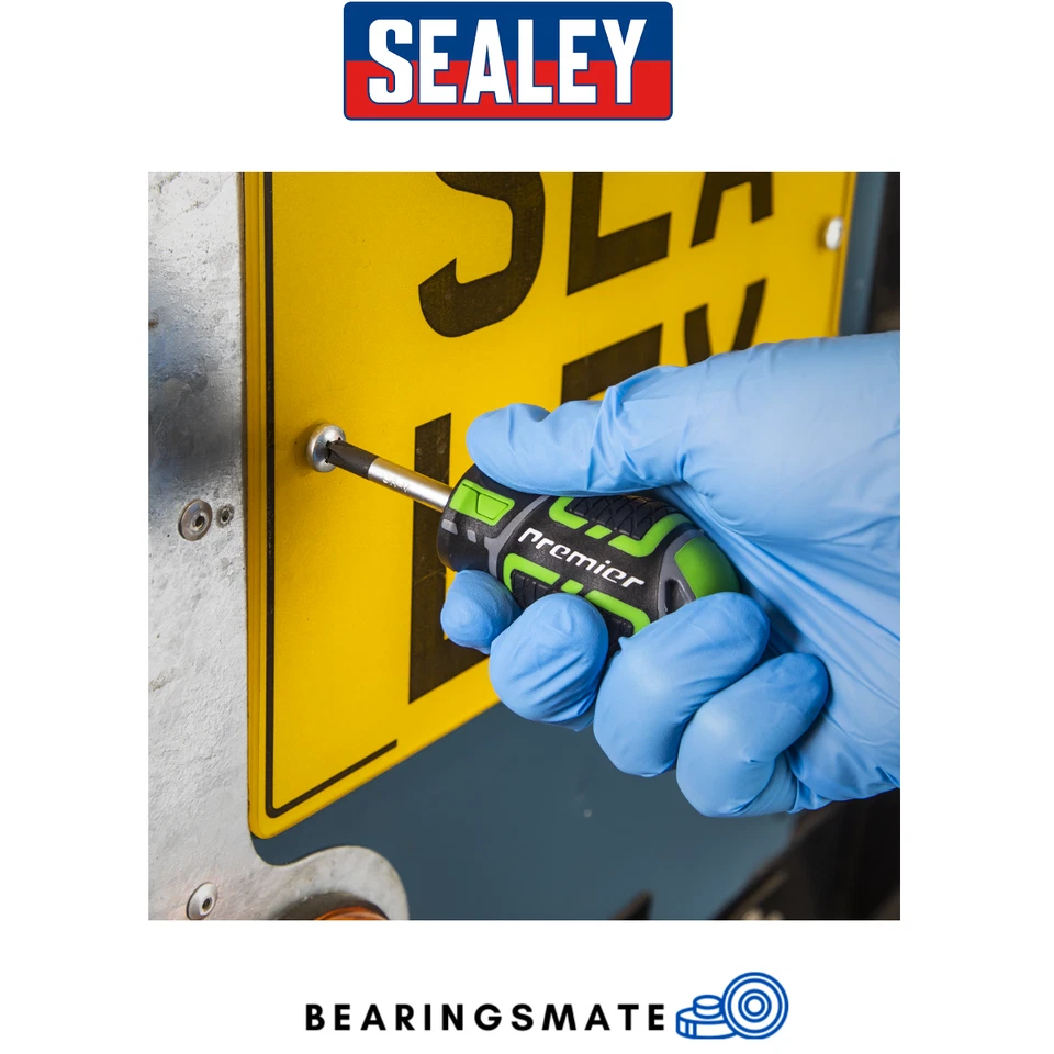 Sealey AK4328HV Screwdriver Set 3pc GripMAX® Stubby - Hi Vis - AK4328HV - Image 4 of 4