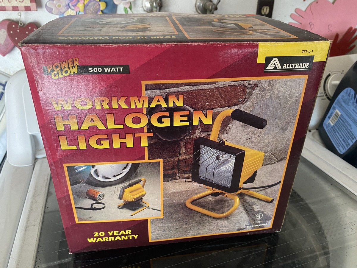 Vintage ALLTRADE Power Glow Halogen Worklight 580 Watts