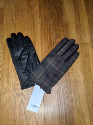 Goodfellow Inc Ladies Sheepskin & Wool Plaid Gloves S/M