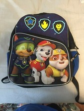 PAW PATROL MARSHALL RUBBLE AND CHASE KIDS BACKPACK USED