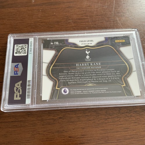 2022-23 Panini Select EPL Harry Kane Field Level Silver #236 PSA 10 - Picture 3 of 3