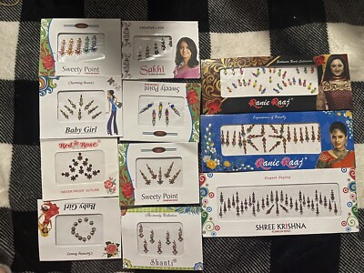 11 packs brand new Bindis  multicolors