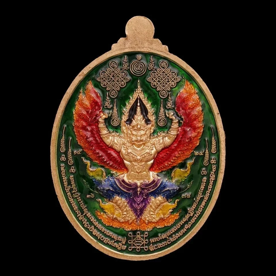 Dios Gigante Thao Wessuwan - Garuda Phraya Krut por LP Dam Mantra Buda Tailandés Amuleto Foto 2 de 4