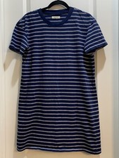 Madewell Blue/White Tee Shirt Dress Short Sleeve Armpit To Armpit 21” Small