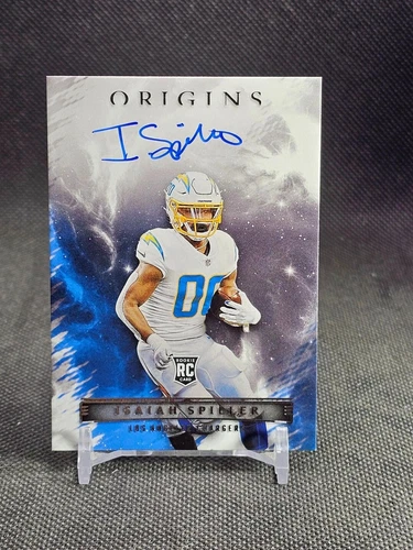 Isaiah Spiller 2022 Panini Origins Rookie Auto #RAU-ISP Los Angeles Chargers