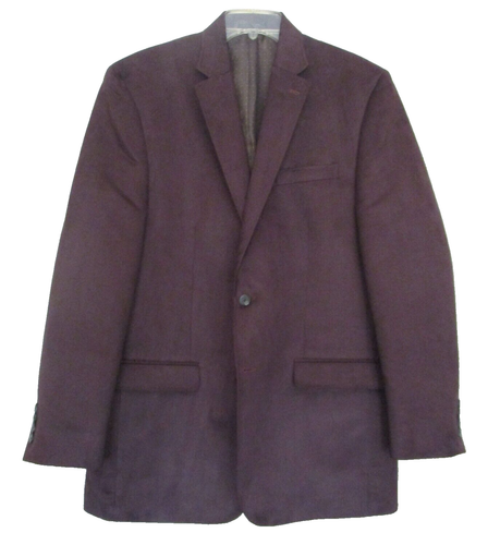 Chaps Ralph Lauren Sport Coat Jacket Blazer 42L Brown Microfiber Ultrasuede