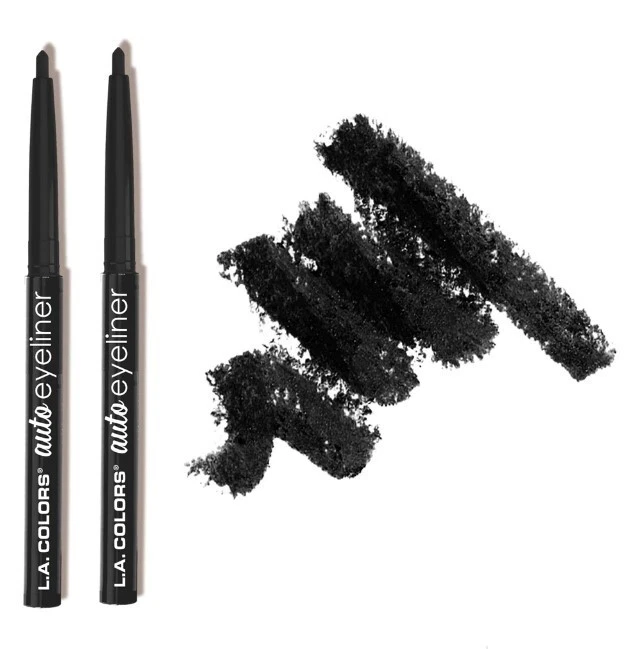 L.A. COLORS 2 LA COLORS Auto Eyeliner Black CAE661A Retractable Self Sharpening SEALED