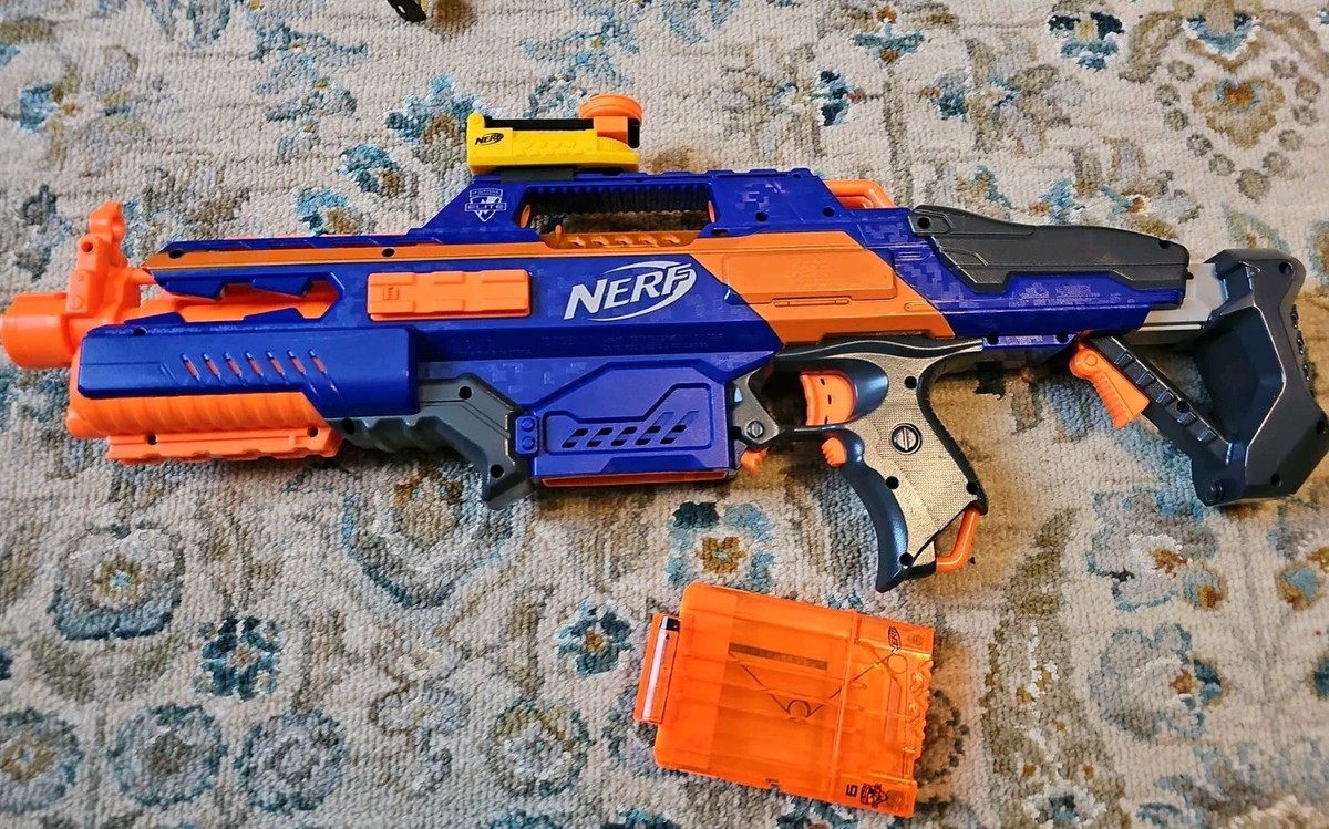Nerf CS-18 Rapidstrike Blaster With Clear 12 Round Magazine Tested