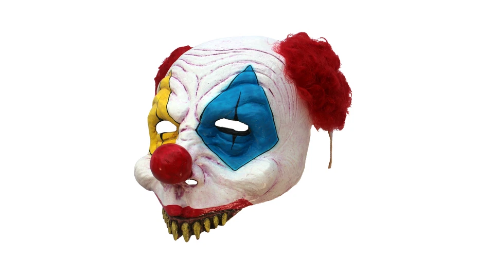 Ghoulish Productions Open Gus Clown Latex Face Mask Horror Halloween Cosplay - Image 2 of 4