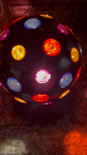 8" Disco Ball Light & AC Adapter Tested & Working - Video 1 of 1