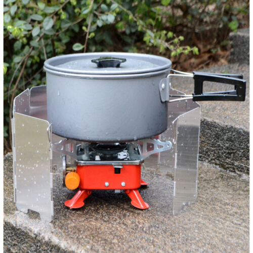 Outdoor Hiking Cooking Stove Windscreen Folding Stove Windshield Equipment New - Picture 5 of 8