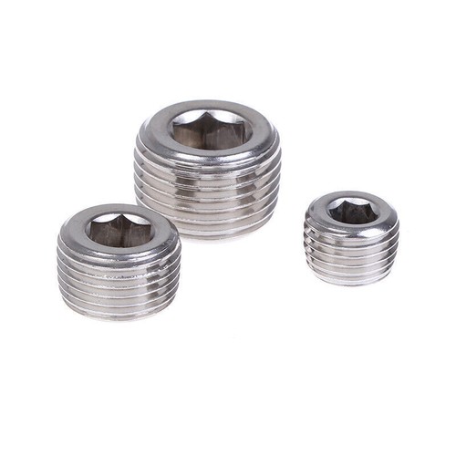 Enchufe de blanqueo interno hexagonal macho de 1/4"" 3/8"" 1/2"" nuevo acero inoxidable - Imagen 4 de 11