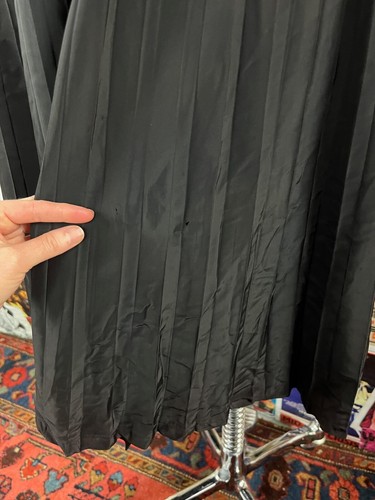 Vintage 40s Koret Of California Tubinyl Black Belted Pleated Skirt 26" - Picture 7 of 20