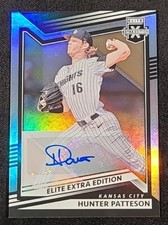Hunter Patteson 2022 Panini Elite Extra Edition AUTO Card #145 Kansas City Royal