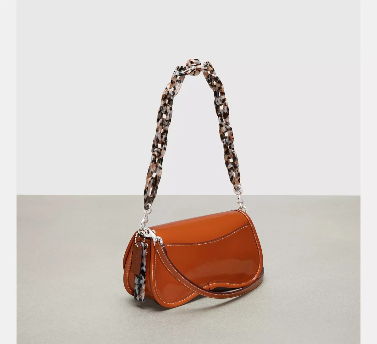 NWT Coach CQ056 Wavy Dinky Bag Crinkle Patent Coachtopia