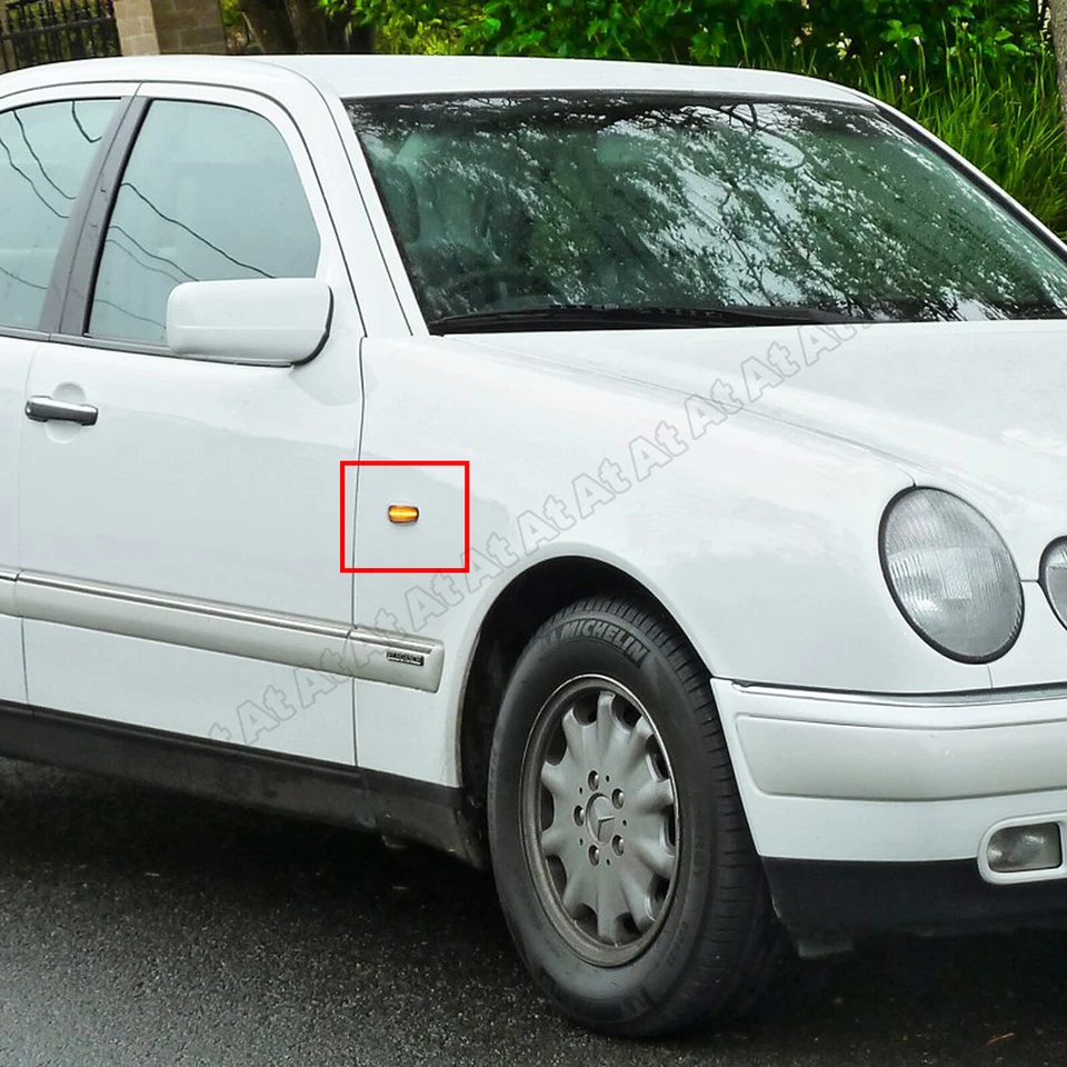 Smoked Fender Dynamic LED Side Marker Light For Mercedes CLK SLK E C Class Dodge Foto 4 de 4