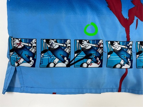 VTG 90s Box Office Island Shirt Men L Comic Panel Abstract Polyester Hawaiian - Picture 9 of 11