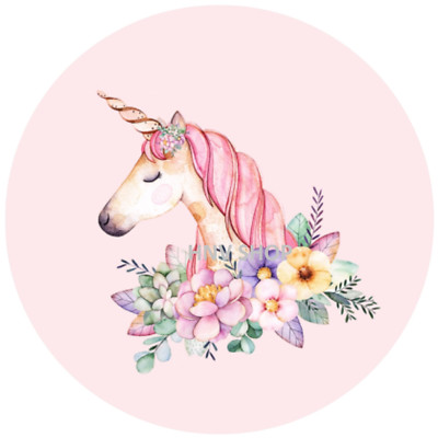 unicorn edible birthday cake icing sheet topper decoration round images