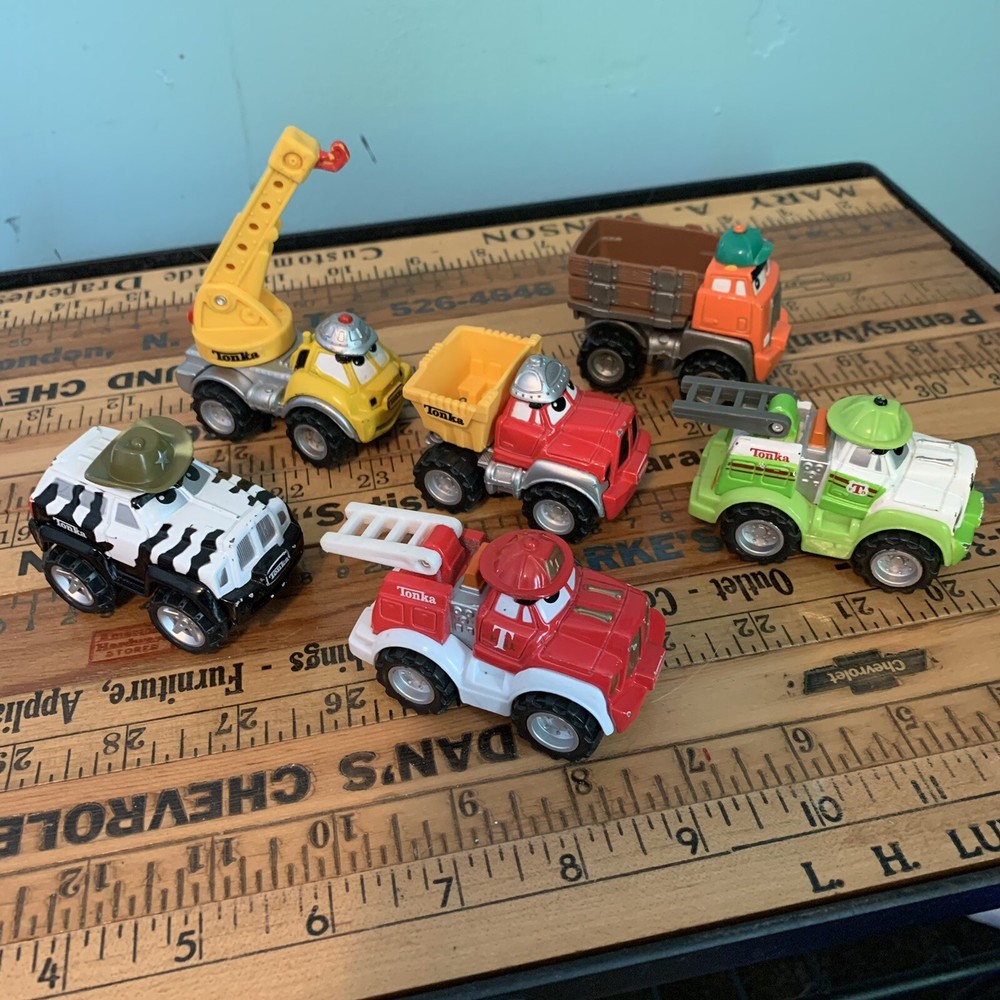 6 Tonka Maisto Hasbro Chuck & Friends Diecast Mini Trucks Dump,Fire Zebra Truck