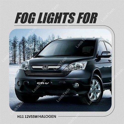 Halogen Fog Light Bumper Frame Cover Daytime Running Light For Honda CR-V 07-09 - Picture 3 of 9