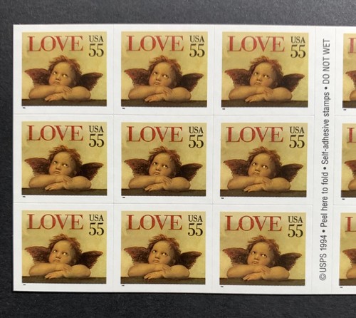 U.S. Stamps SC #3960a. Cherub Love Booklet. 55¢ Booklet of 20. P#B2222-1 - Picture 2 of 4