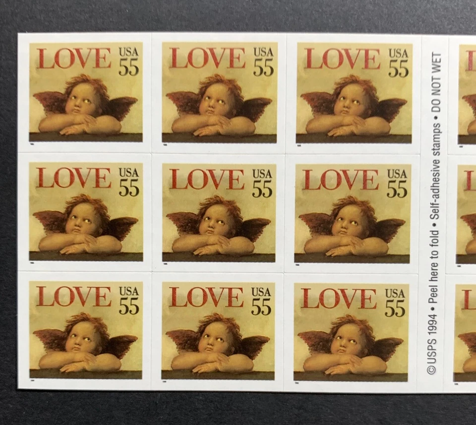 U.S. Stamps SC #3960a. Cherub Love Booklet. 55¢ Booklet of 20. P#B2222-1 - Image 2 of 4
