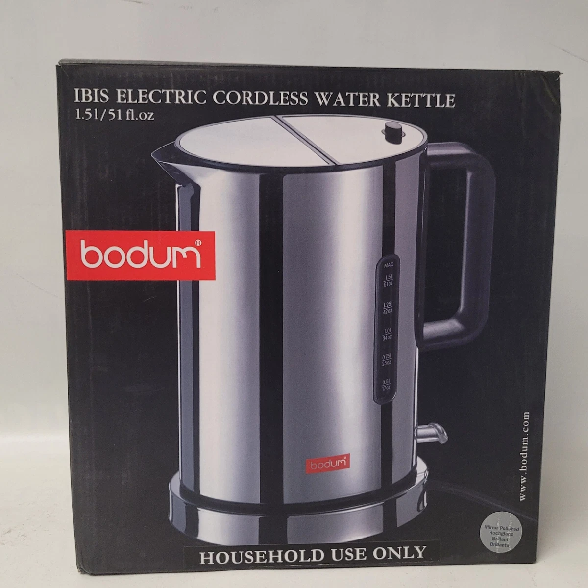 Bodum Ibis Electric Water Kettle in Black