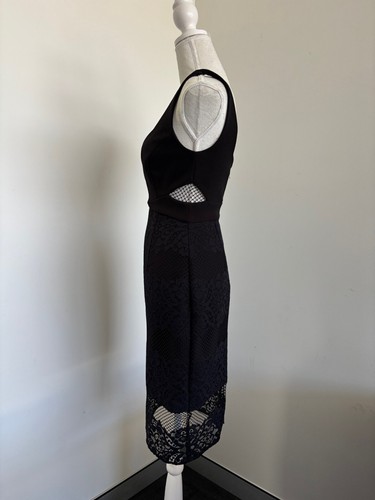 Forever New Black Lace cocktail mid Dress Size 6 Excellent condition - Picture 4 of 9