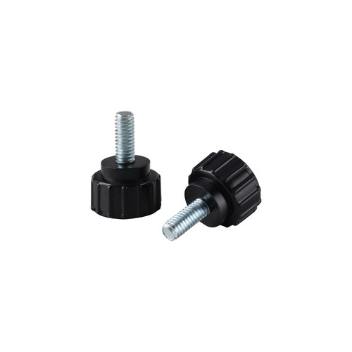 M4 M5 M6 Knurled Thumb Screw Black Plastic Round Head 10mm Hand Grip Knob Bolts - Picture 5 of 12