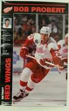 1990's BOB PROBERT Detroit Red Wings Poster NEW STILL SEALED