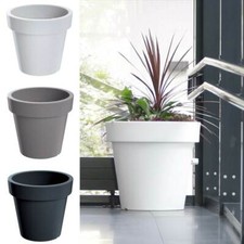 Blumentopf Blumenkübel Rund mit Rand Pflanzkübel Übertopf Höhe 14-46cm