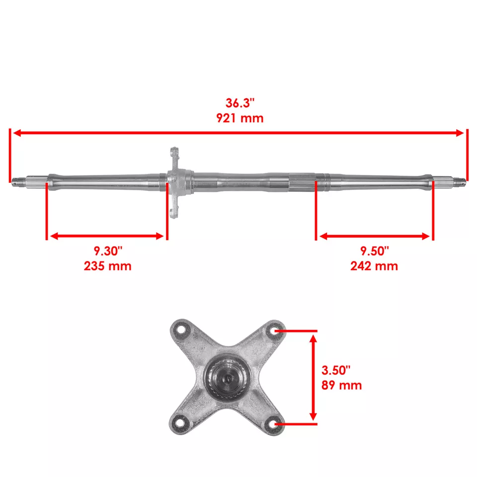 Eixo traseiro para Suzuki Quadsport 400 LT-Z400 LT-Z400Z 2005 2006 2007 2008 - Imagem 2 de 4