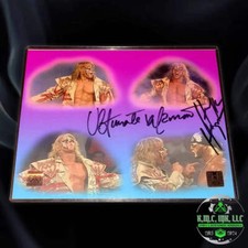 *WWF/WWE/WCW ULTIMATE WARRIOR RIP & HOLLYWOOD HULK HOGAN DUAL SIGNED AUTOGRAPHED