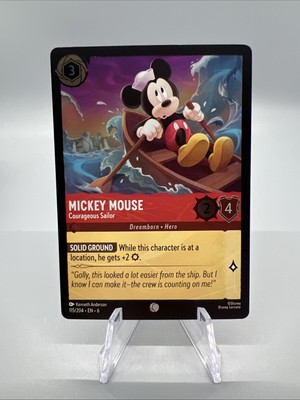Mickey Mouse Courageous Sailor - Foil - Disney Lorcana TCG Azurite Sea #115/204