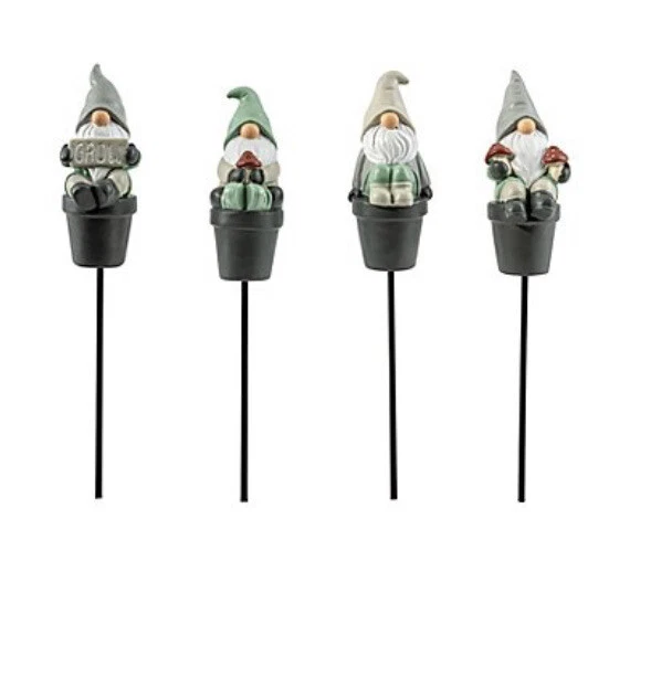 Solar lighted garden gnome on sale stakes