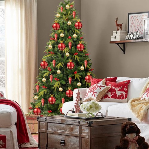 Künstlicher Weihnachtsbaum 150 180 210 cm Christbaum Tannenbaum Schnee Grün LED - Bild 110 von 190