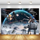 Star Wars Backdrop Science Fiction Boys Birthday Party Photo Background Banner