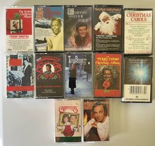 12 Christmas Cassette Tapes Excellent Condition Elvis Sinatra Nat King Cole Lot