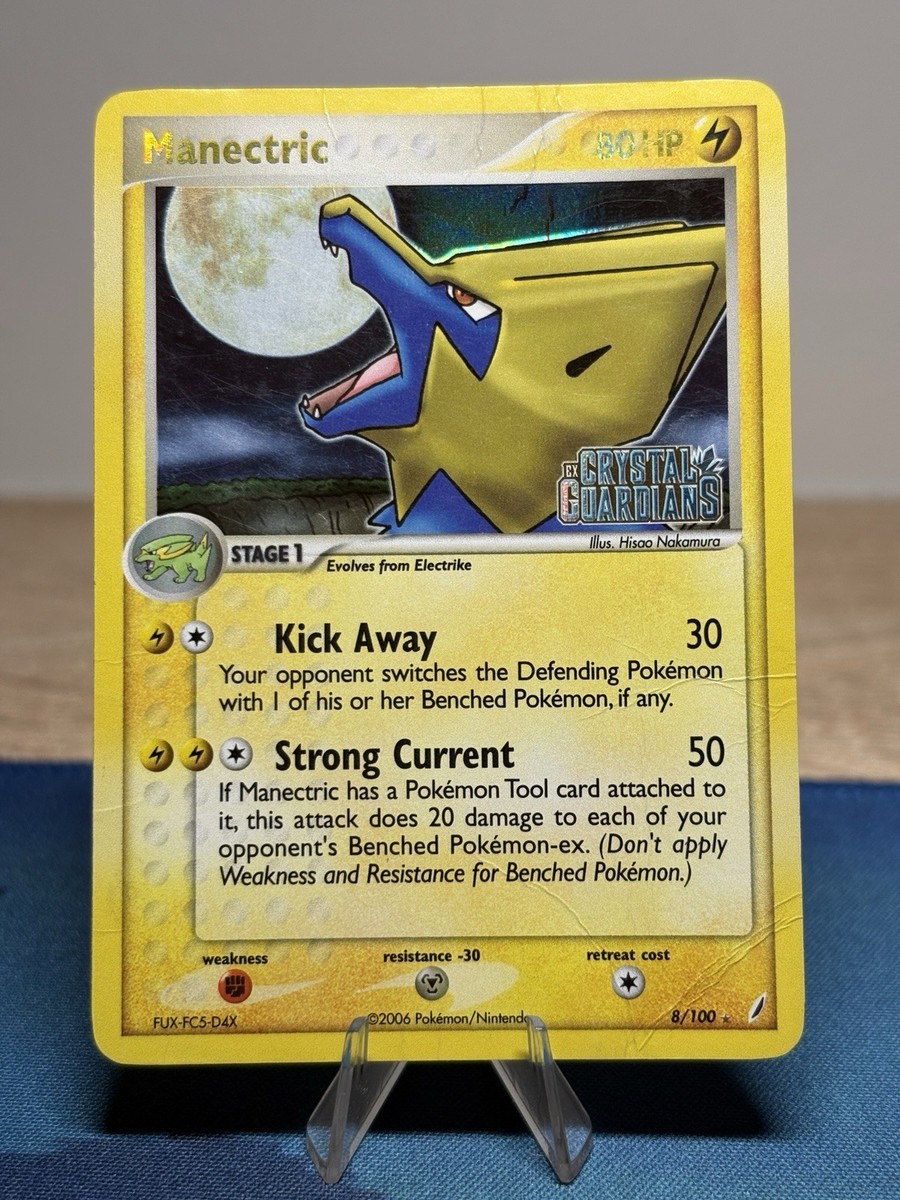 Manectric 8/100 Stamped Reverse Holo Pokemon TCG Ex Crystal