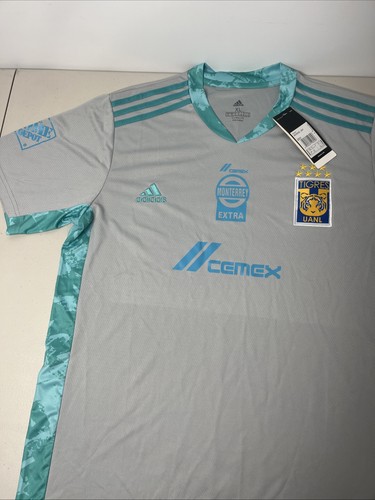 Adidas Soccer Jersey Tigres UANL NWT Men's XL Cemex Climalite Shirt Gray 2020-21 - Picture 7 of 15
