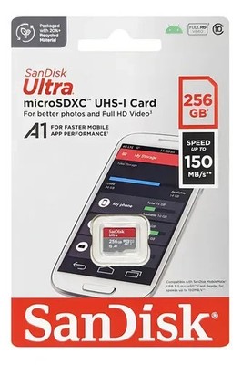SanDisk 256GB Ultra microSDXC UHS-I Memory Card with Adapter 150MB/s New