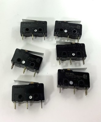 Omron Type SS 5 GL Limit Switch/ 3 Terminal Microswitch,  125VAC 250VAC , 2 each