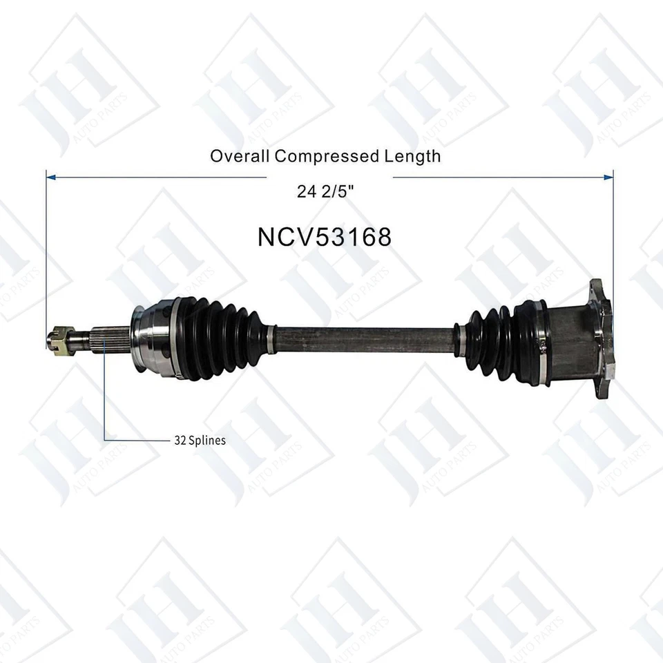 OE Rear Left Driver CV Axle Shaft For 2009-2020 Nissan 370Z Z V6 3.7L RWD - Image 2 of 4