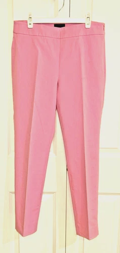 Talbots Chatham Ankle Pant 4P Pink Side Zipper Back Pockets Cotton Blend Women's