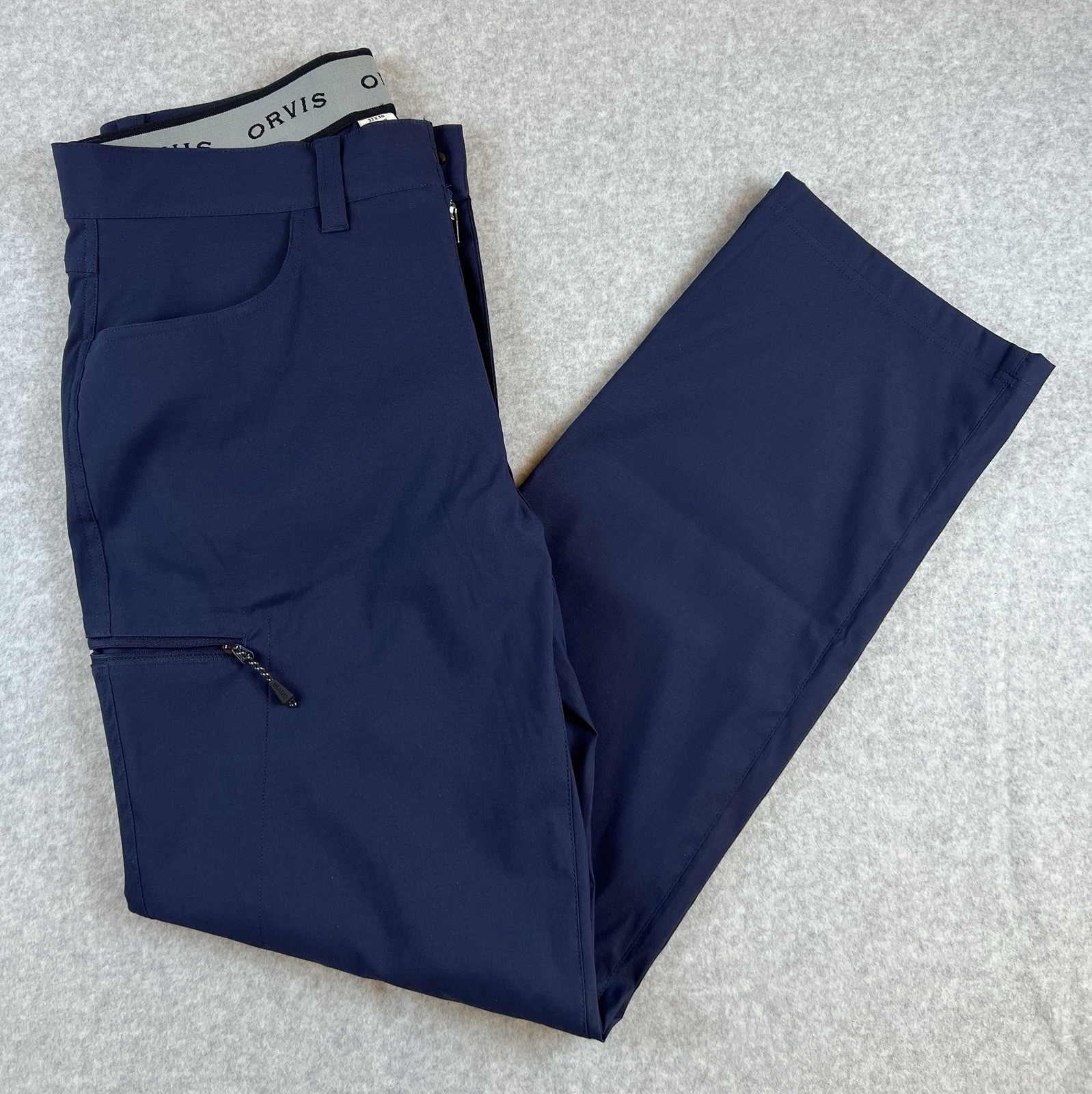 Orvis Hiking Pants Mens 32x30 Navy Blue Outdoor Performance Water Repellent