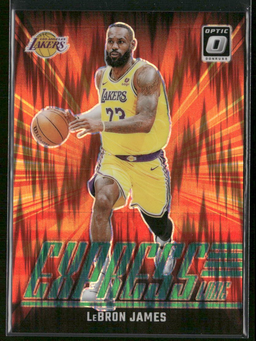 2024-25 Donruss Optic LeBron James Express Lane Green Shock Prizm /149