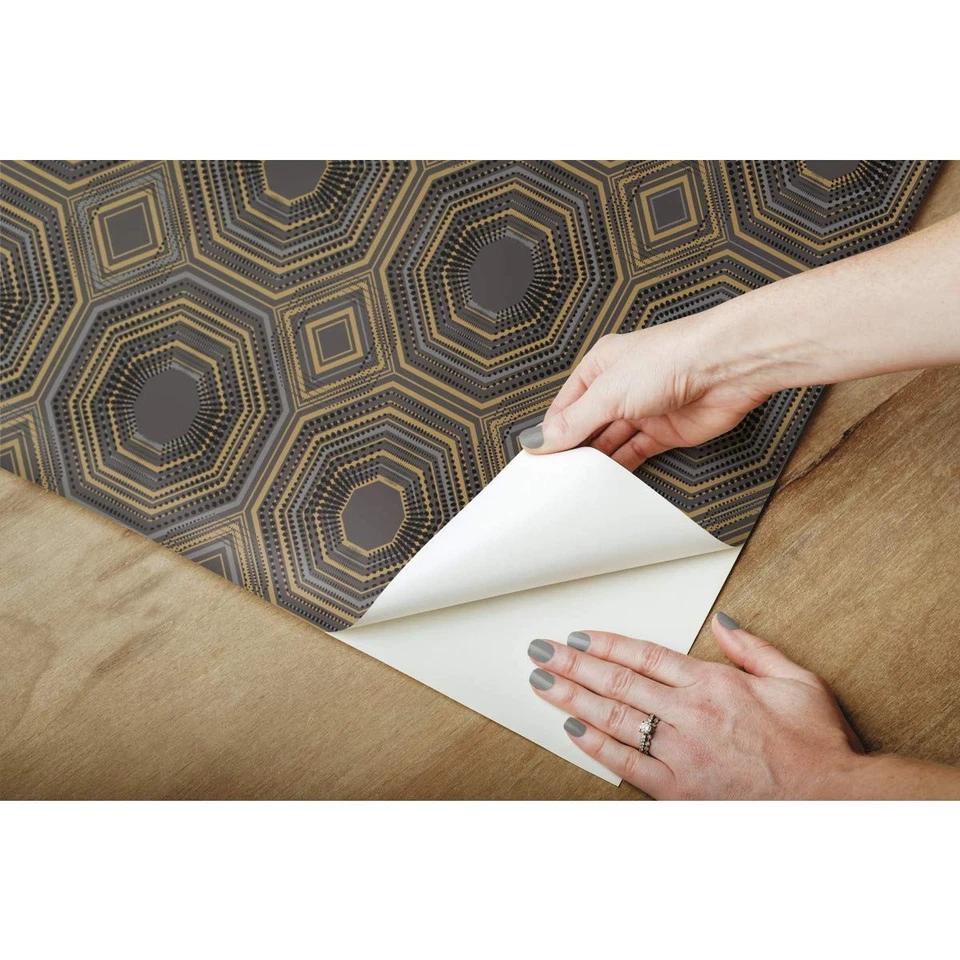 Papel pintado RMK11324WP rodillas abejas negro metálico pelar y pegar Foto 4 de 4