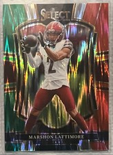 2025 Panini Select #189 MARSHON LATTIMORE Green & Red Prizm Shock - COMMANDERS