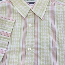 Ted Baker Shirt Mens 4 Large Striped Short Sleeve Casual Summer Portugal