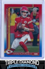 2025 Topps Chrome Patrick Mahomes III Red White Blue Refractor KC Chiefs Z579